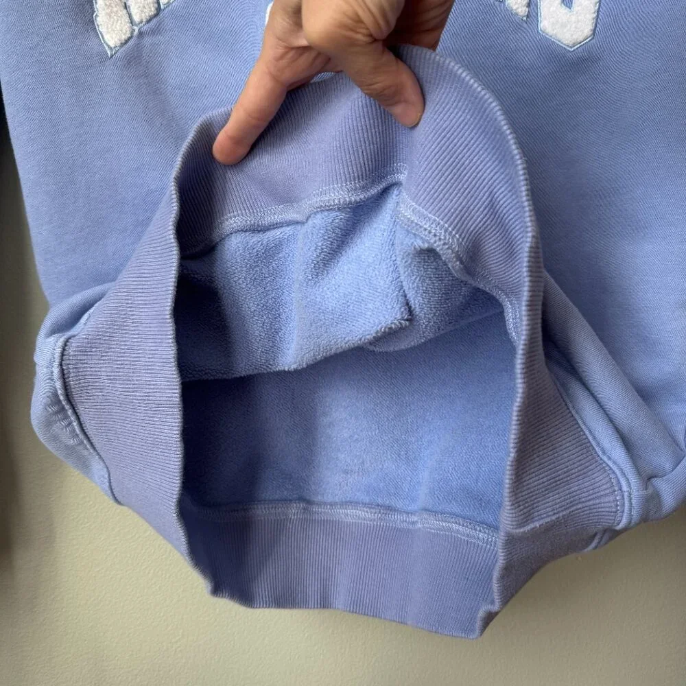 Anine Bing Tyler Sweatshirt Light Blue/White - Picture 17 of 17